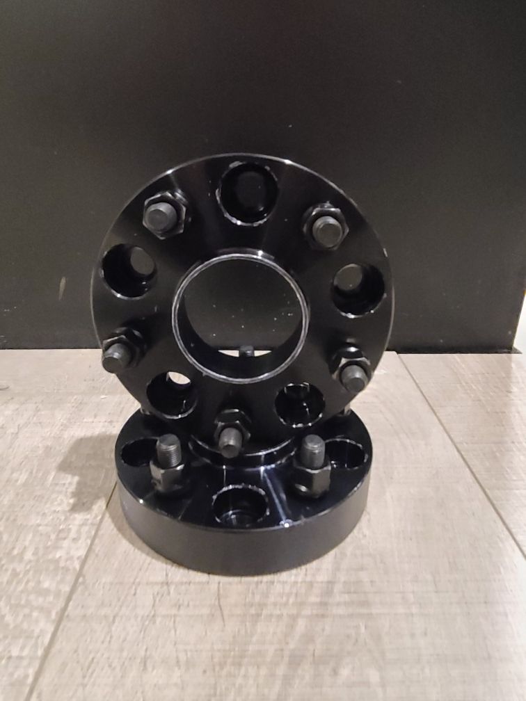 5x5/5x127 wheel spacers. 1.25" anodized black