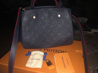 Louis Vuitton Empreinte Montaigne BB Marine Rouge Hand Bag