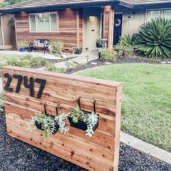 Custom Made Modern Adress Sign (made To Order)