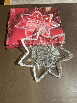 Vintage Mikasa “Christmas Carol” Star Crystal Server