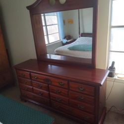 Deep reddish brown dresser