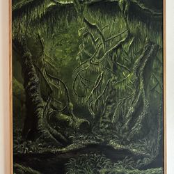 Original Large  acrylic painting “ The Hoh Rain Forest”