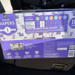 176ct Size 1 Member Mark Diapers
