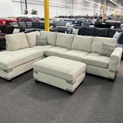 Reversible Sectional Sofa With Ottoman 