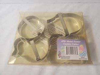 4 New Metal Easter Cookie Cutters