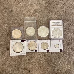 8 Different Rare Silver Coins