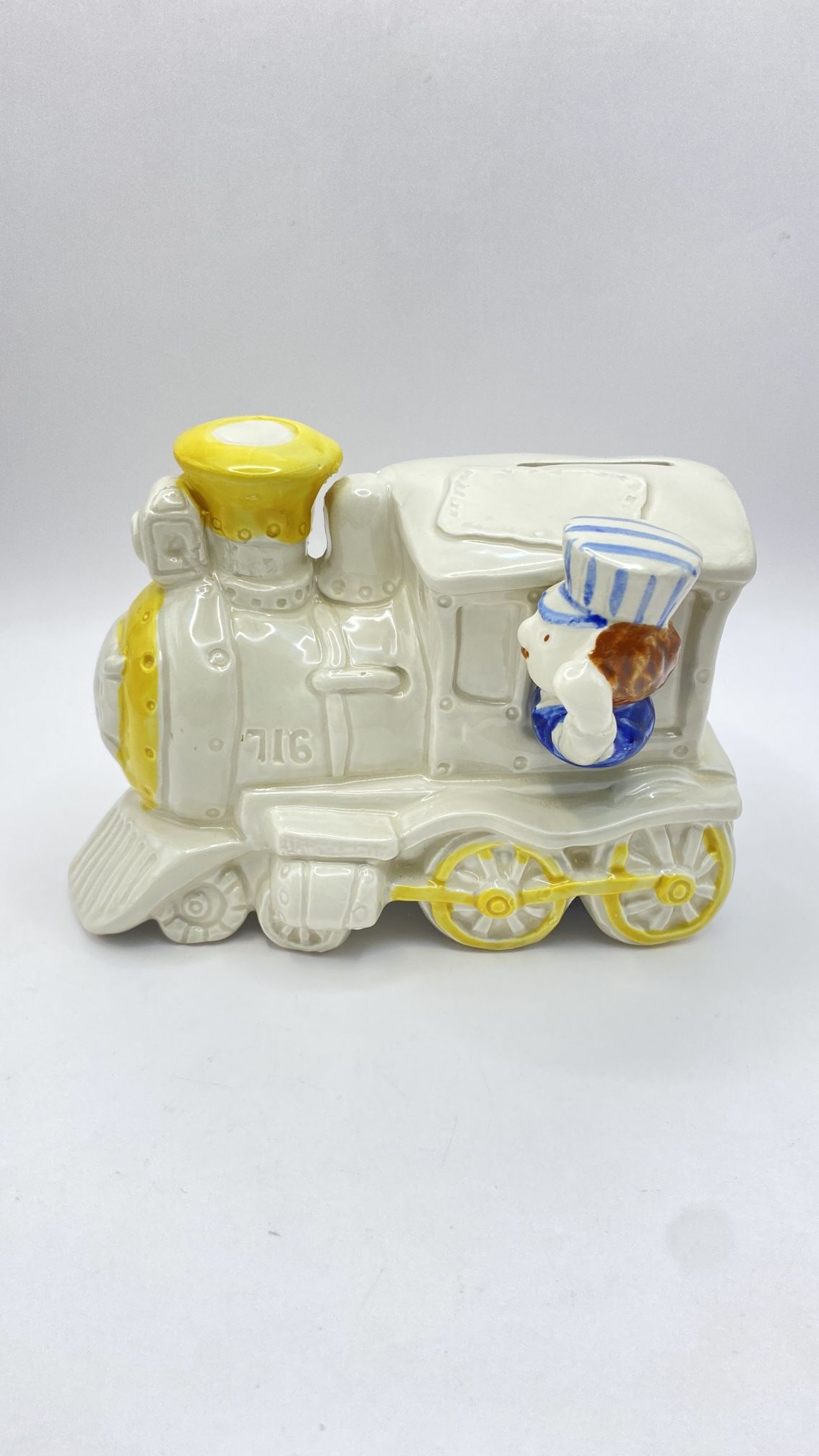 VTG Takahashi Train with Engineer Ceramic Bank Scarce in Perfect Condition