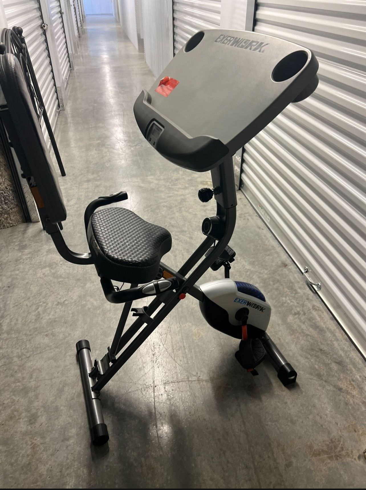 EXERPEUTIC EXERWORK 2000i Bluetooth Folding Exercise Desk Bike