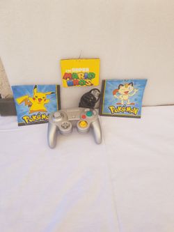 NINTENDO  GAMECUBE CONTROLLER  ORIGINAL GENUINO  SILVER 