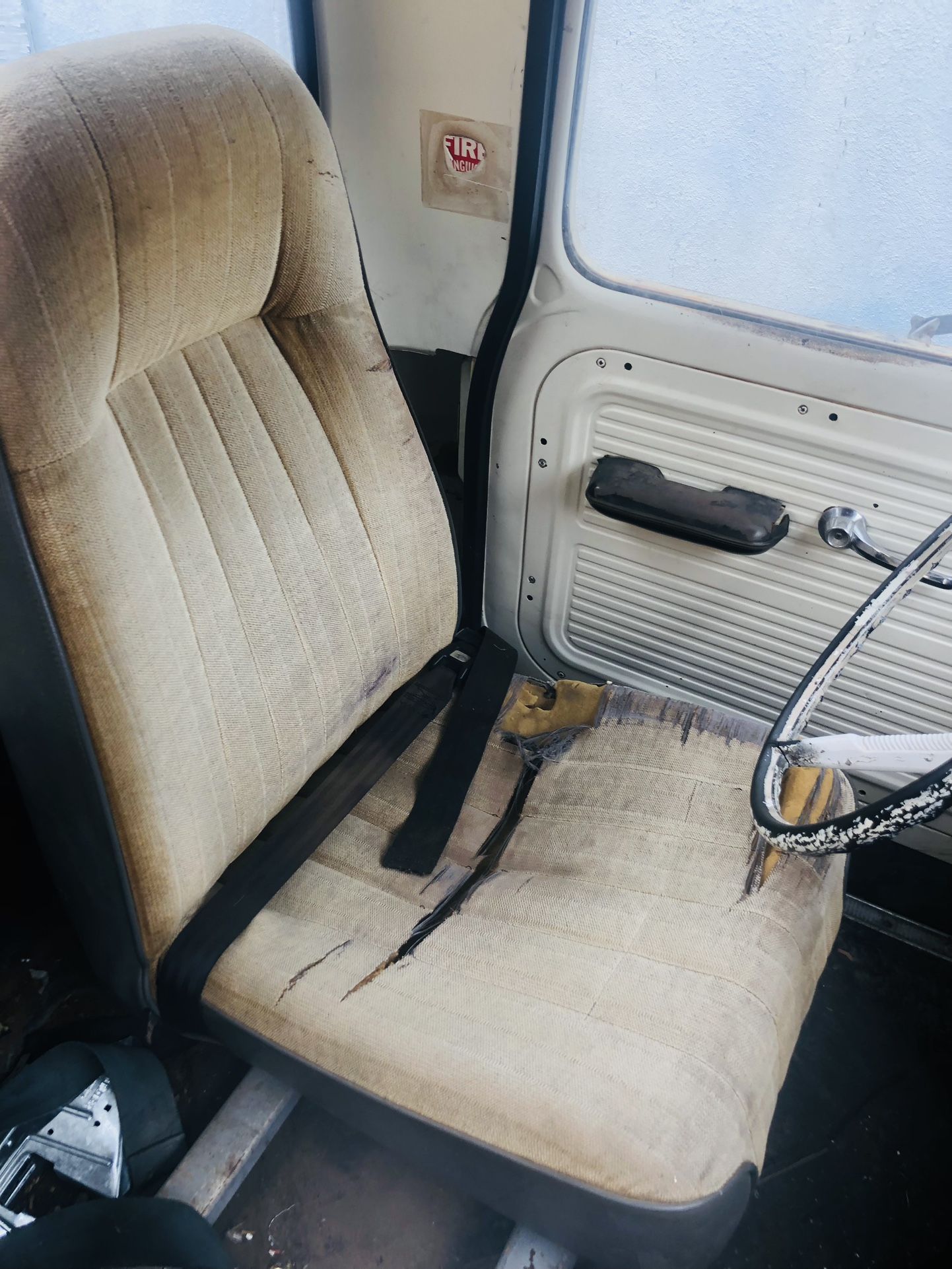 bucket seats on adjustable tracks