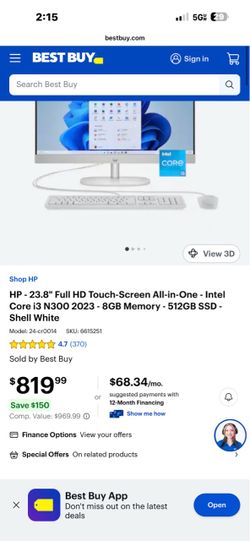 HP - 23.8" Full HD Touch-Screen All-in-One