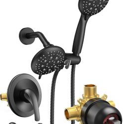 SR SUN RISE Shower System with Tub Spout, 35-Function Dual 2-in-1 Tub and Shower Faucet Combo Set, Single-Handle Tub and Shower Trim Kit, Patented 3-W