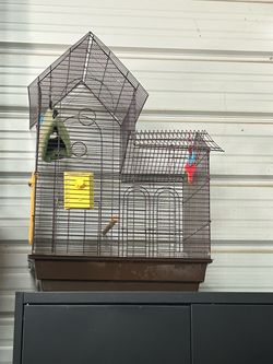 Large Wire Bird Cage with Accessories
