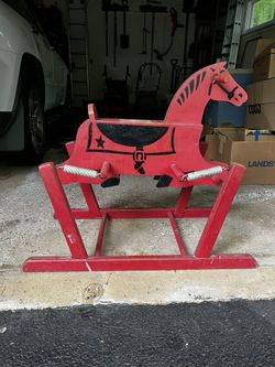 Vintage Red Rocking Horse 