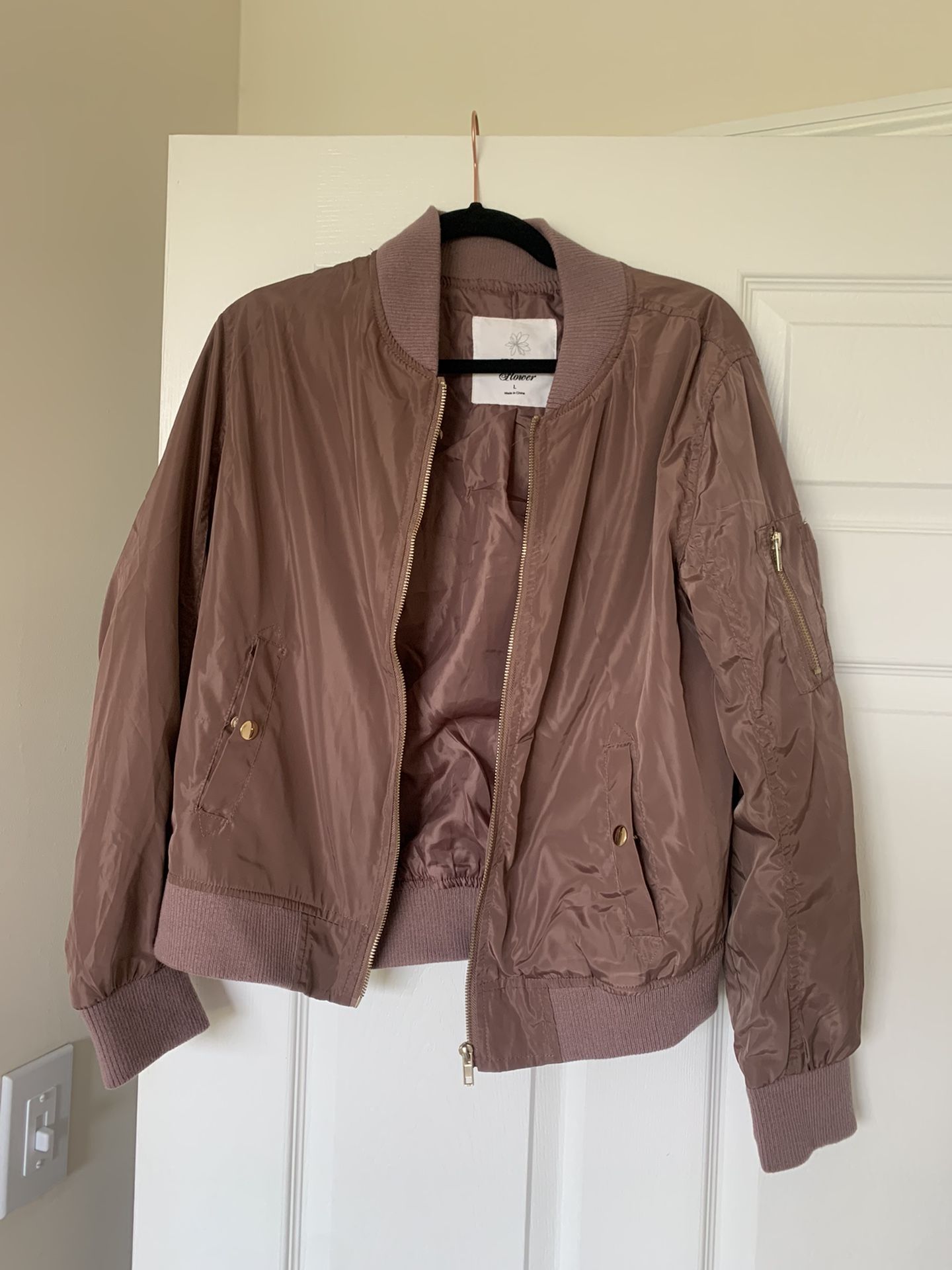 Dusty Pink Bomber Jacket