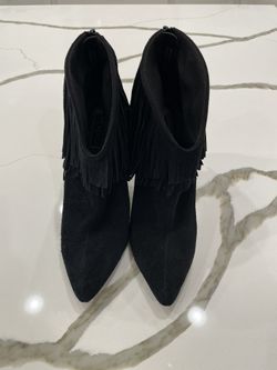 TopShop Black Frilly Booties