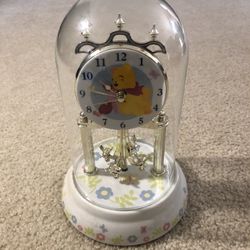 Disney Winnie The Pooh & Piglet Dome Clock - 10” High 