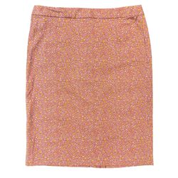 Talbots Women’s Pink Orange Floral Tulip Print Pencil Straight Skirt Stretch - 8