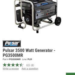 Pulsar 3500 Watt Generator New In Box