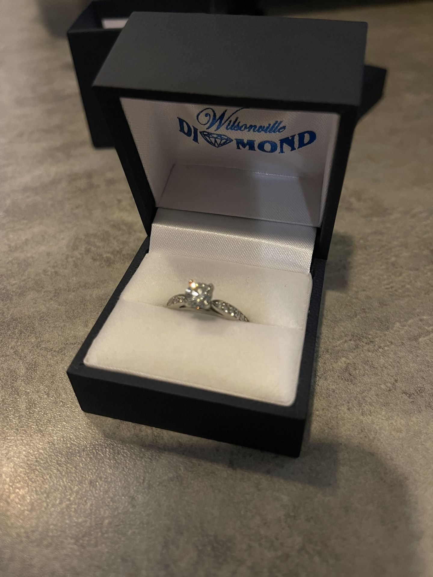 Diamond, Round Cut Engagement Ring .8 Carats