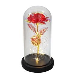 Enchanted LED Rose Lamp – Timeless Elegance Under Glass