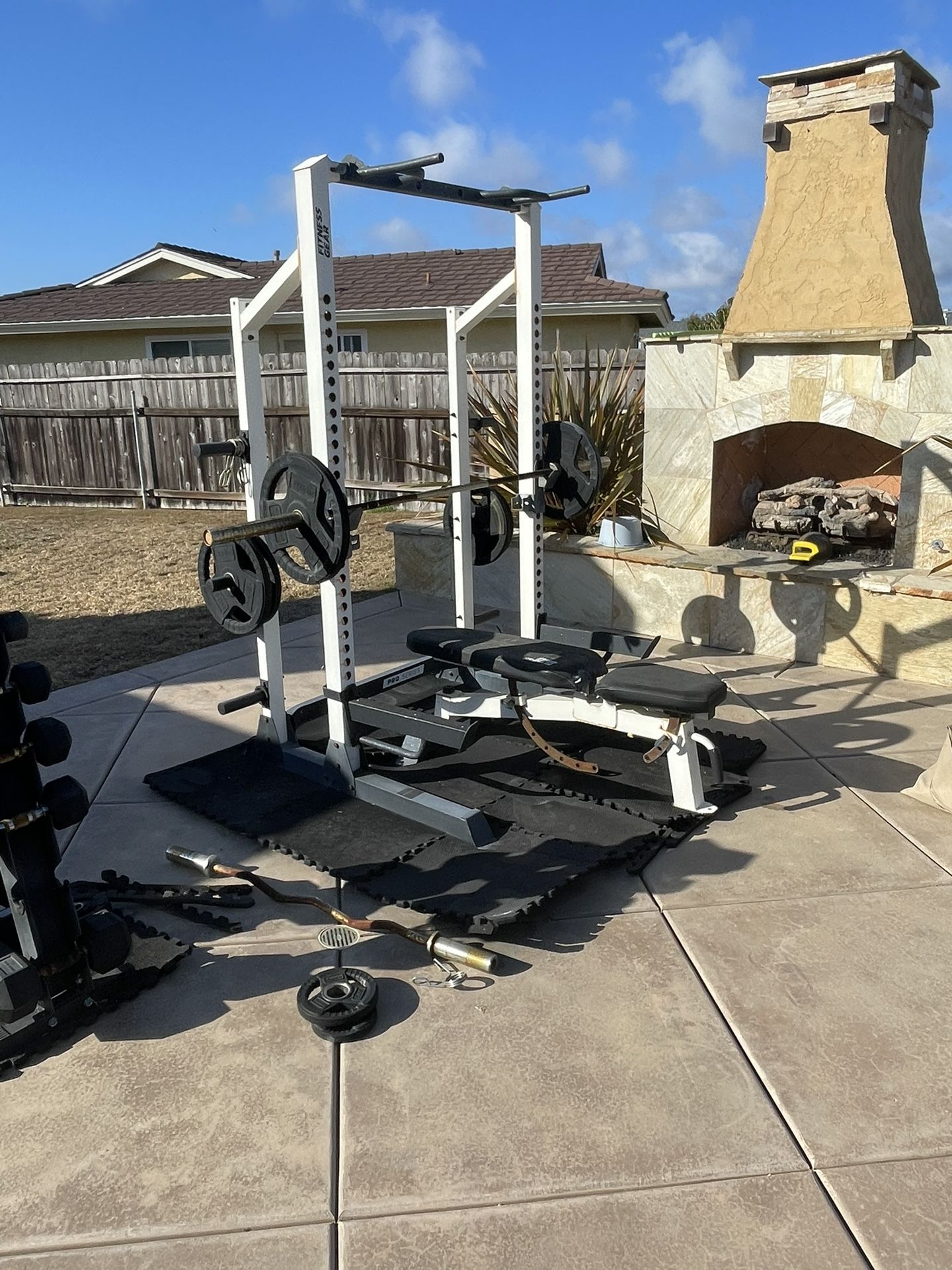 Free Weight Set With Rack