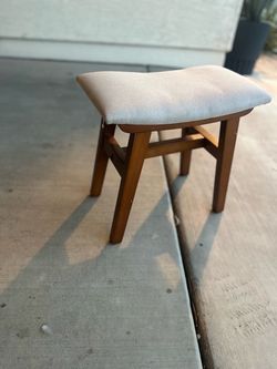 Upholstered Wood Stool