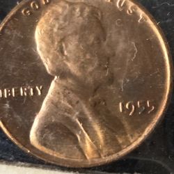 Vintage Rare 1955 Lincon Wheat Penny 