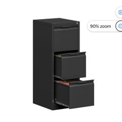 3 Drawer File Cabinet with Lock,Vertical Filing Cabinets for Home Office,Heavy Duty Metal File Cabinet