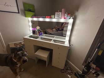 Vanity with seat