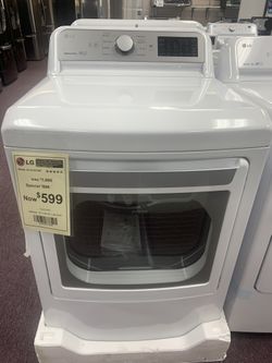 LG 27” Wide Gas Dryer New With Little Dent Or Scratch 