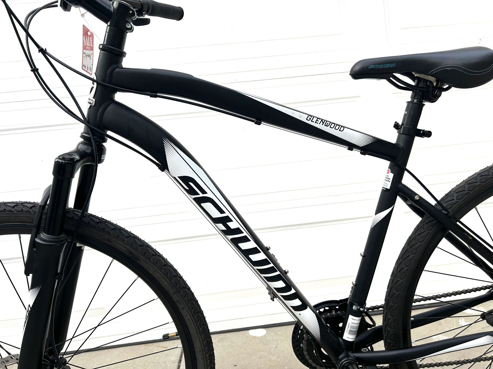 Schwinn 700c Glenwood Hybrid Bike, Adults +14 Years, Black, 21 Speeds