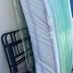 Bed And Frame $75 (covers In Plastic And Waterproof Allergy Mattress Cover Included. 