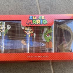 Super Mario Glass Cup Set