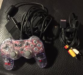 Rare PlayStation one Pelican clear controller
