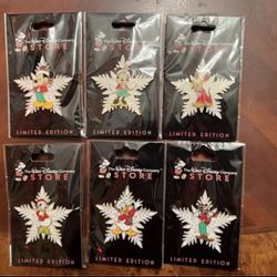 Disney Jolly Holiday Christmas Snowflake 2024 Series Complete Set