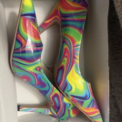Beautiful colorful women high heels shoes/ easter size 41