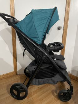 Dark Gray and Turquoise Evenflo Stroller 
