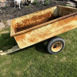 Sears Yard Dump Cart 8cu. ft. Has Minor Surface Rust. Must Pickup