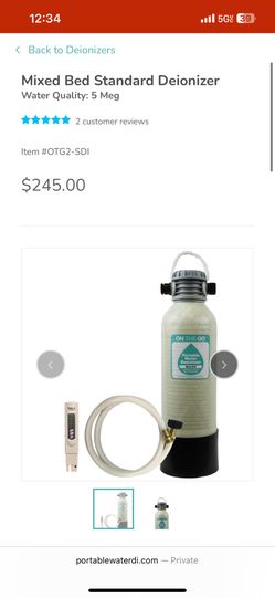 On The Go Spotless Deionizer 