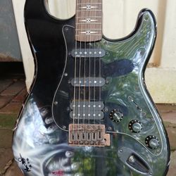 Mikeschair "NAIL PRINT" Custom Autographed Guitar 