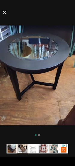 End Table With Glass Top