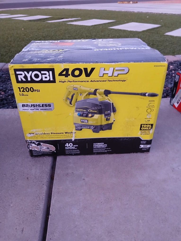 PRESSURE WASHER RYOBI 40V TOOL ONLY 
