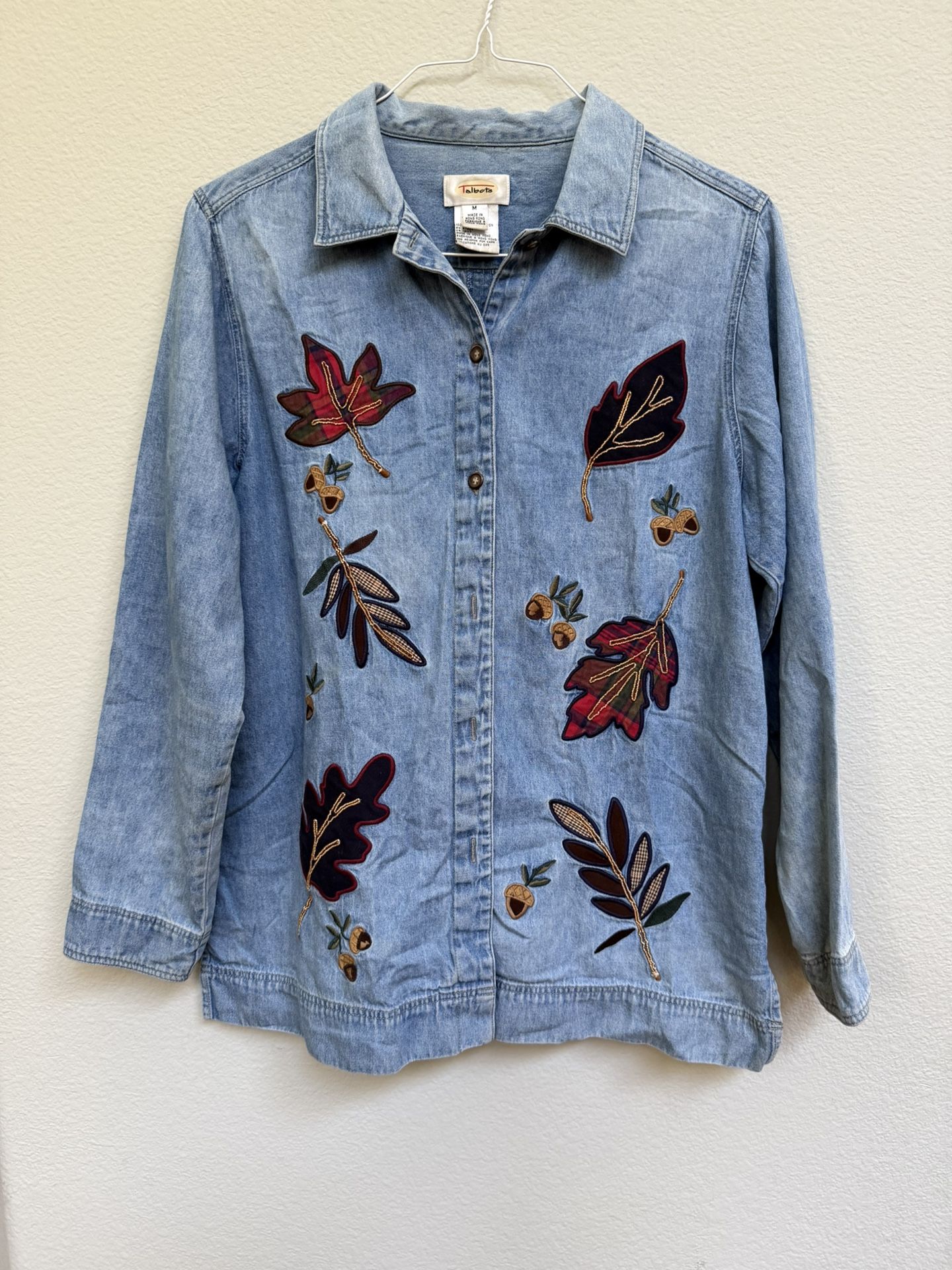 Fall Themed Jean Jacket