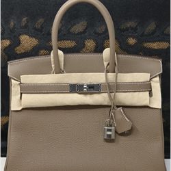 Taupe Birkin Bag Size 30