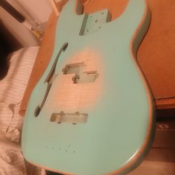 Custom Thinline flametop PJ bass body.....in xlnt condition..$220