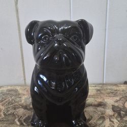 Large Black Pug Figurine