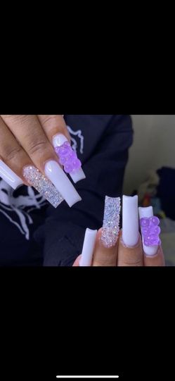 36 pcs Trendy gummy bear Nail decals for acrylic & Gel Nail Decorations  Easy to use nail decals Use glue to gently apply it on your nails  Shipping t