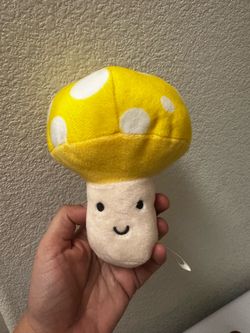 Yellow mushroom plush