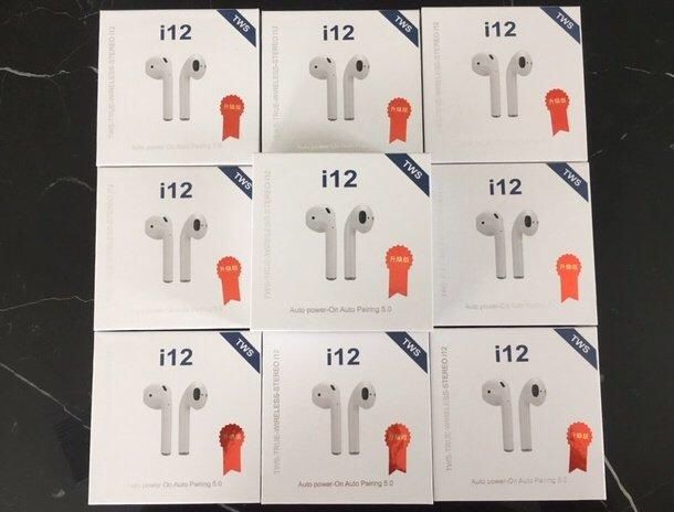 i12 TWS Bluetooth 5.0 Earphones Headphones Earbuds Touch Sealed White Color